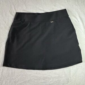 Greg Norman Women Black Golf , Skort Size M Play Dry Logo With Pockets Outdoors